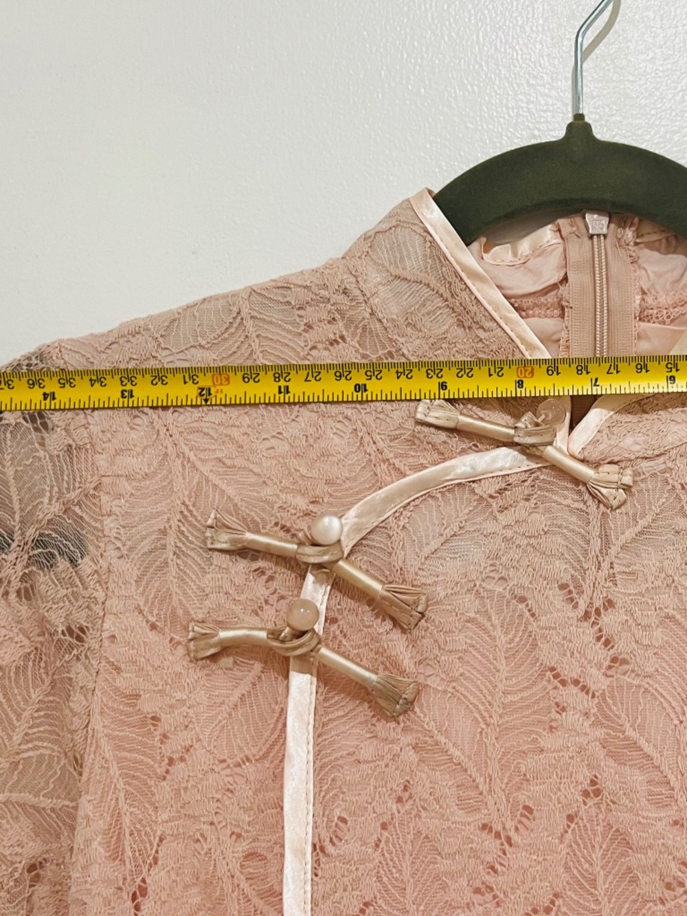 NWT Modern Pink Lace Qipao Cheongsam Dress | Chinese Size M (Fits US XS/S) - Picture 6 of 12